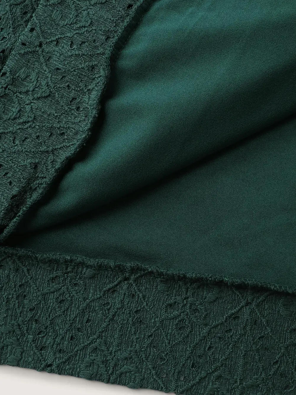 Draped Neckline Textured Button Back Blouse