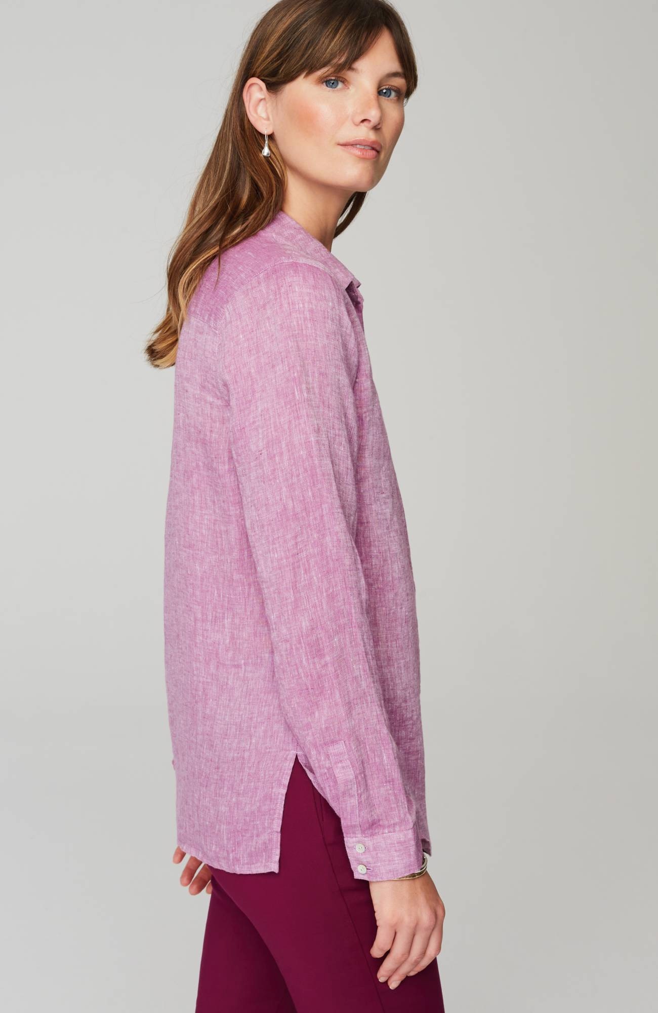 Everyday Linen Button-Front Shirt