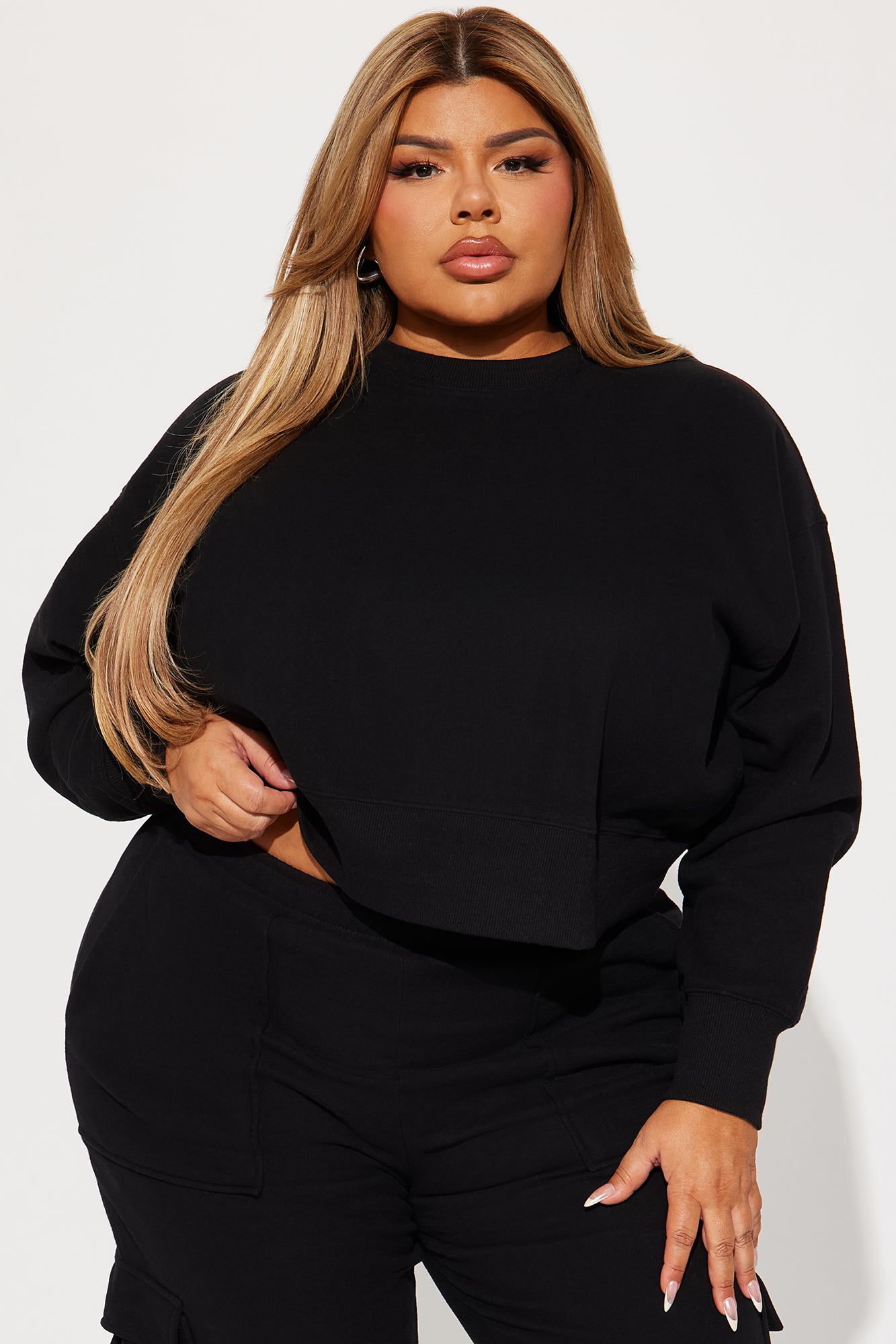 Follow Me Around Sweatsuit - Black