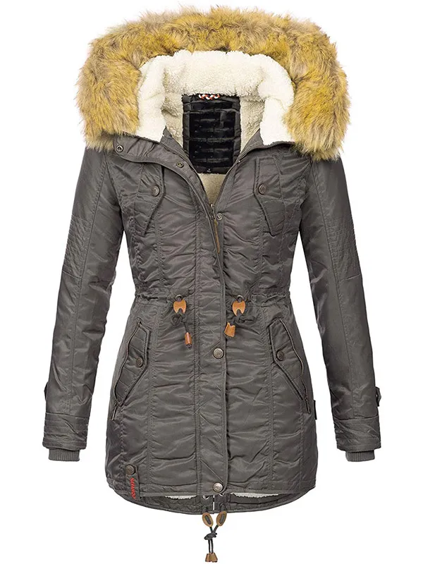 Warm Ladies Winter Jacket Teddy Fur Winter Coat Parka