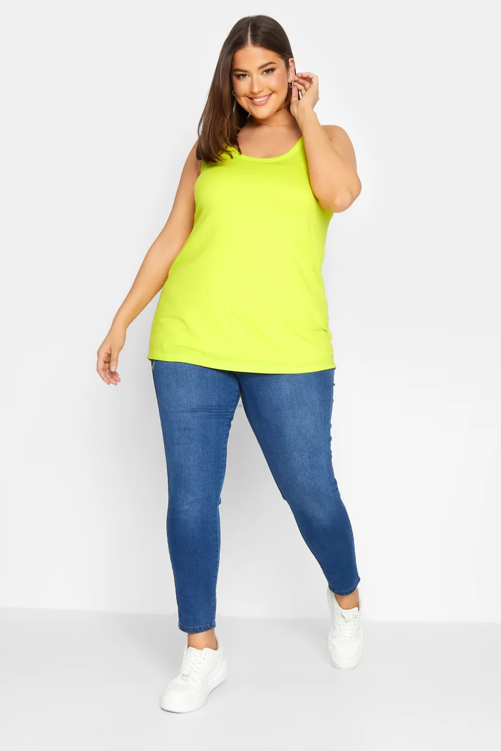 YOURS Curve White Vest Top