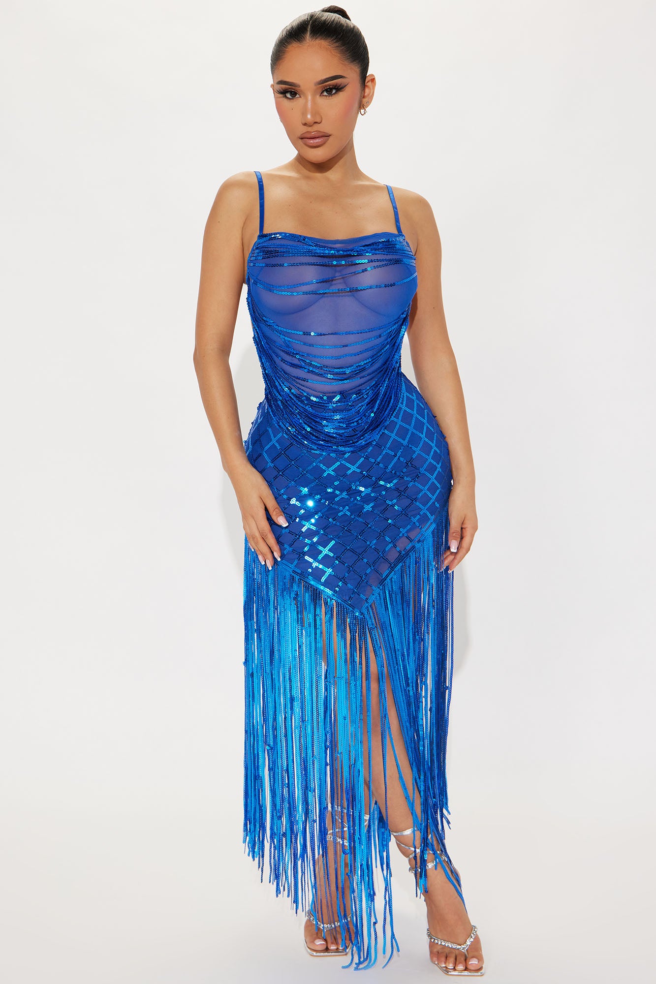 Cristina Sequin Maxi Dress - Royal