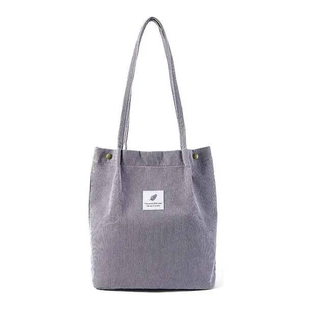 Men's Women's Kid's Tote Tote Sling Shoulder Bag Canvas Tote Bag Corduroy Shopping Daily Rivet Pattern Solid Color Floral Print Deep Purple zebra Wine Red