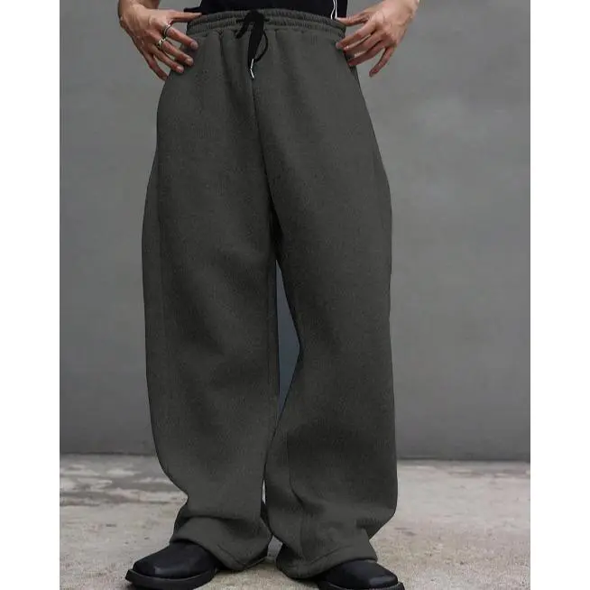 BacktoSchool Drawstring Waist Straight Wide Leg Fall Baggy Pants Workout Athletic Sweatpants with Pocket