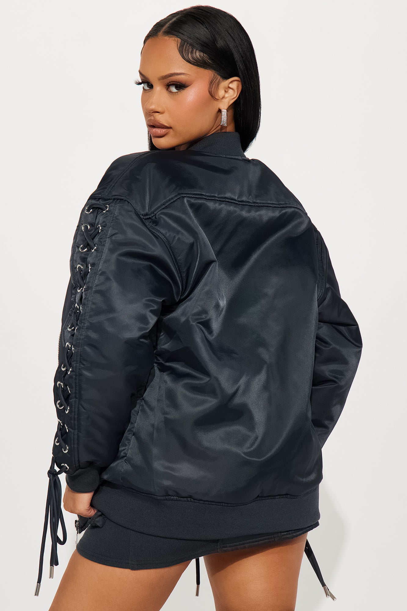 Roxxy Puffer Skirt Set - Charcoal