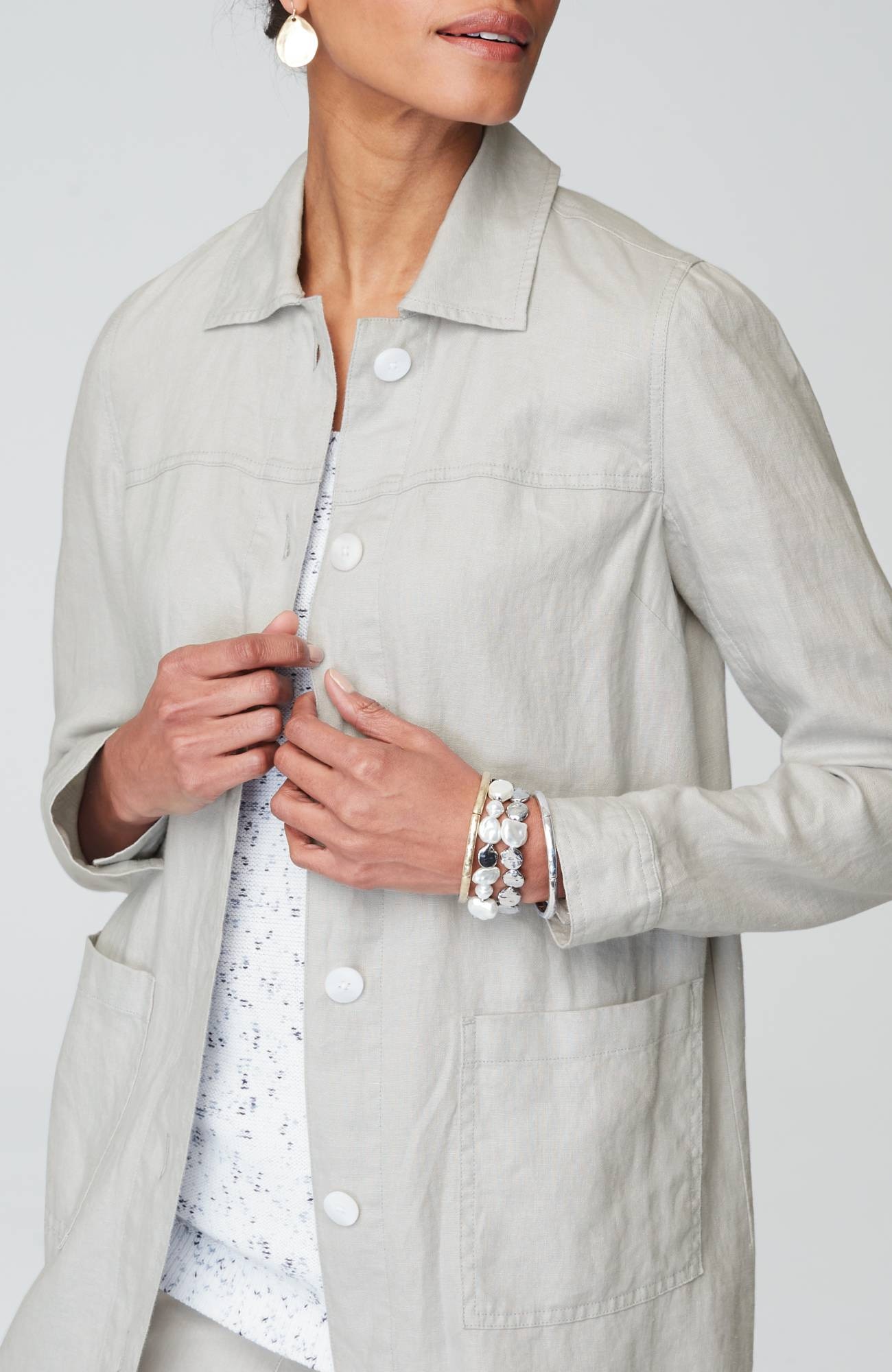 Long Linen Duster Jacket