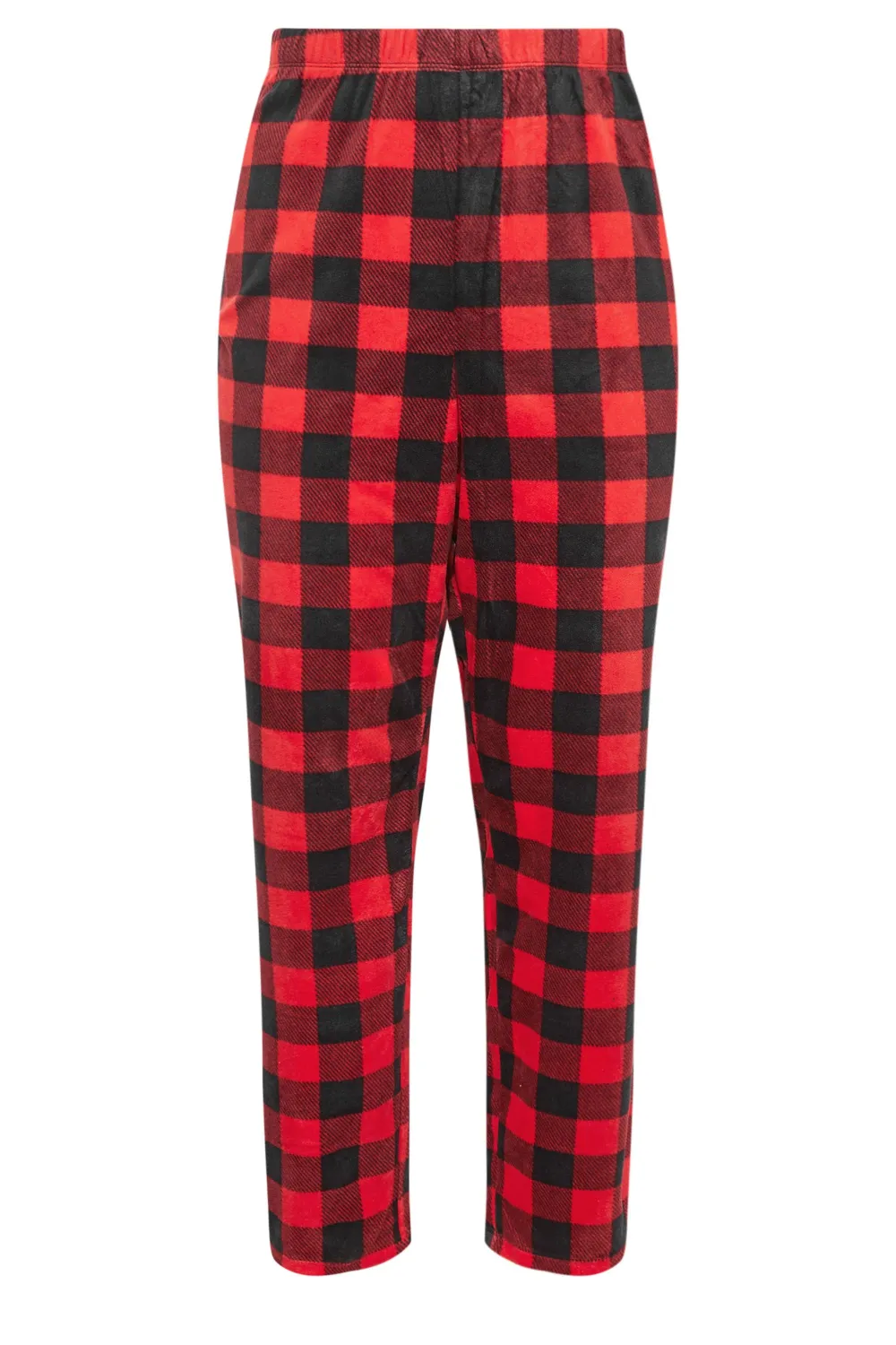 YOURS Curve Blue & Green Tartan Print Pyjama Bottoms