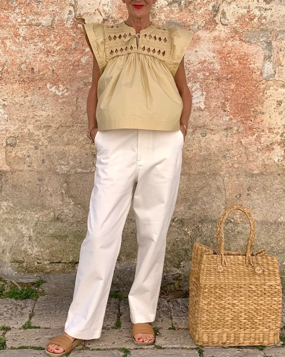 Vacation Contrast Cotton Linen 4e89