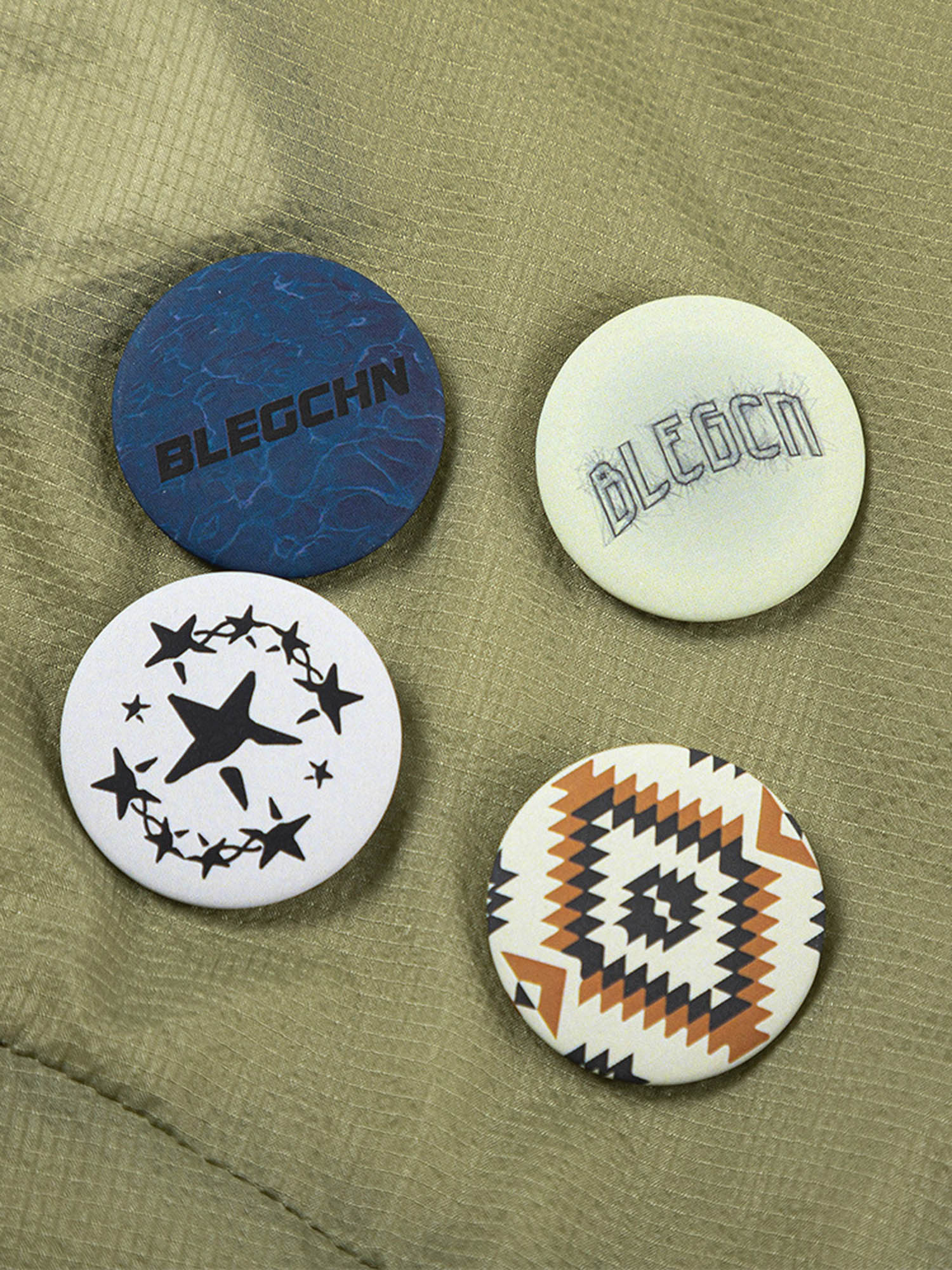 Badge-embellished Stand Collar Half-zip Hoodie