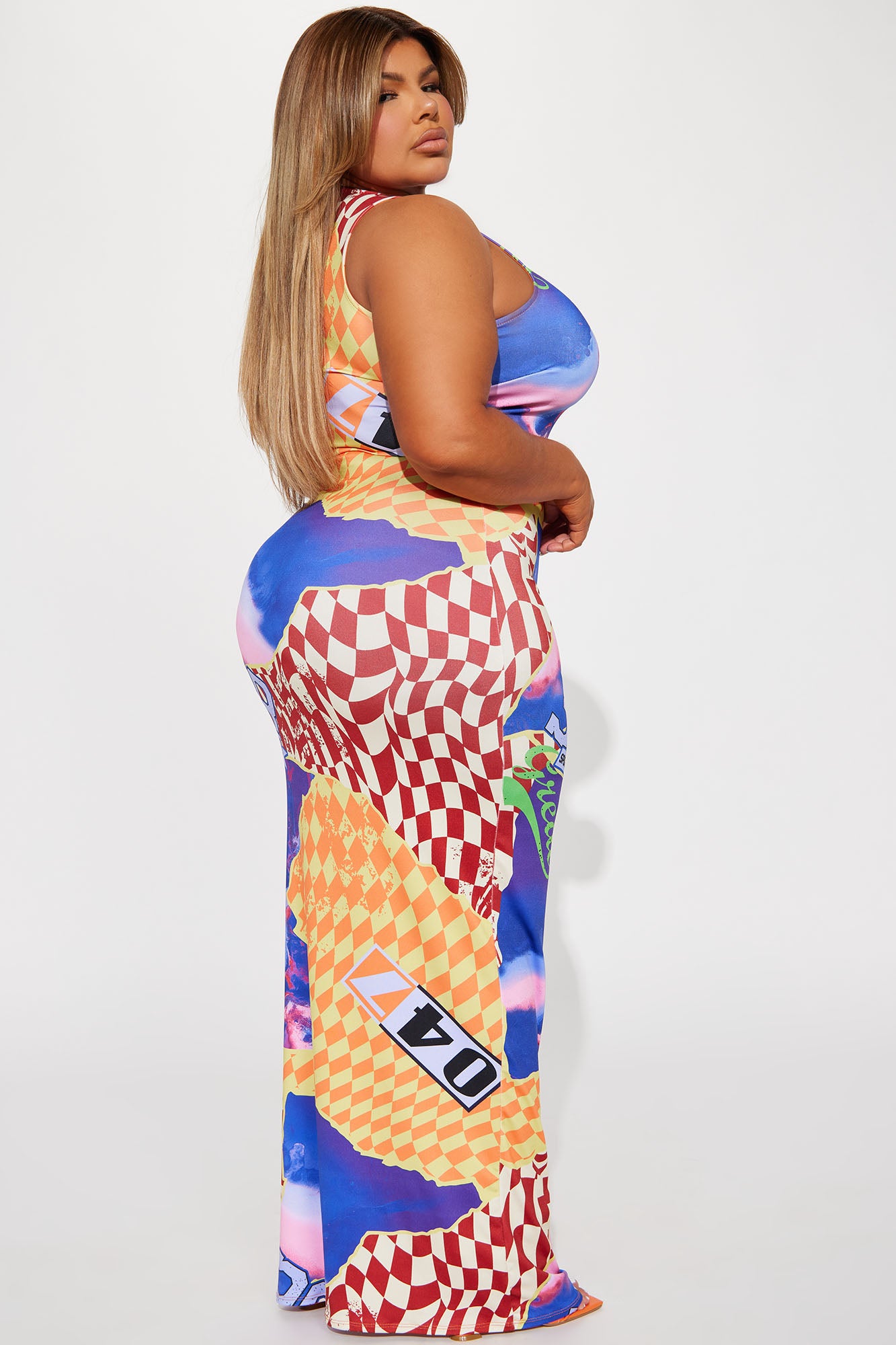 Finish First Sleeveless Maxi Dress - Multi Color