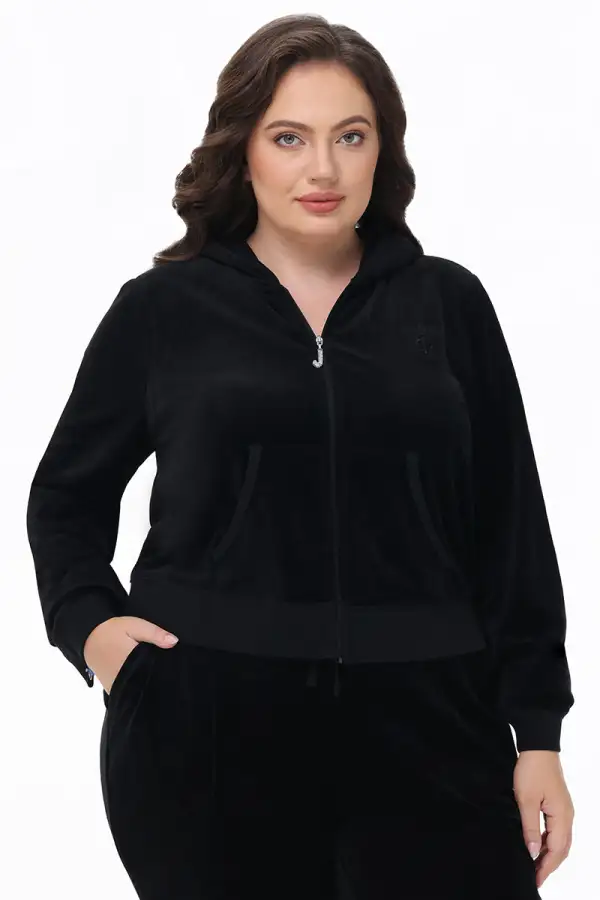 Plus-Size Heritage Cotton Velour Hoodie