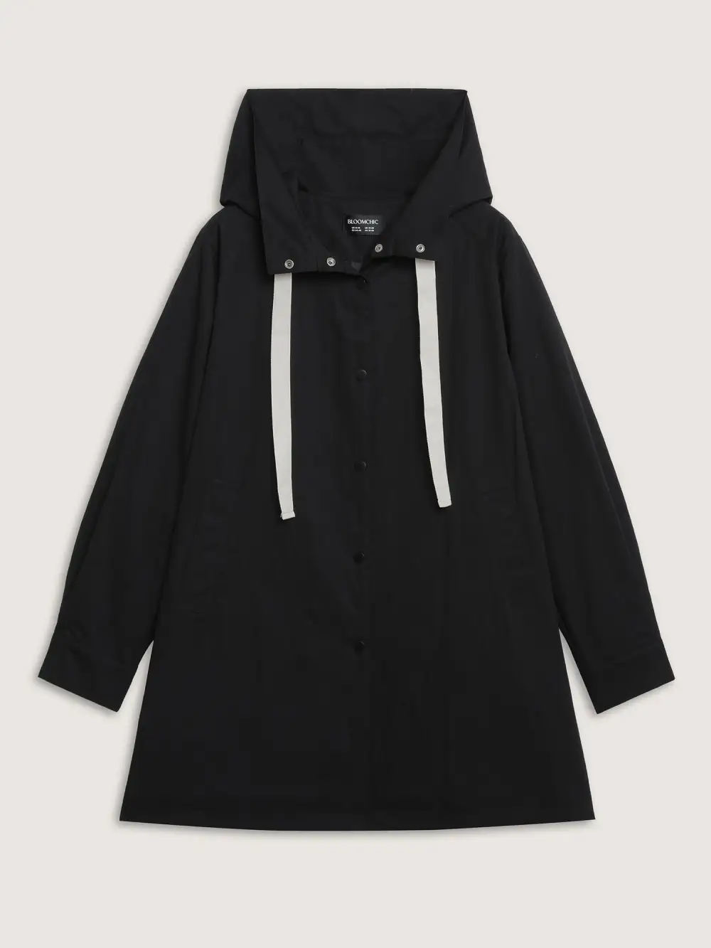 Contrast Pockets Button-Front Coat