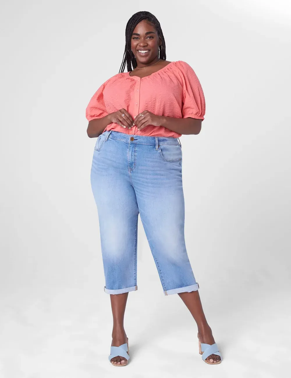 Signature Fit Boyfriend Capri Jean