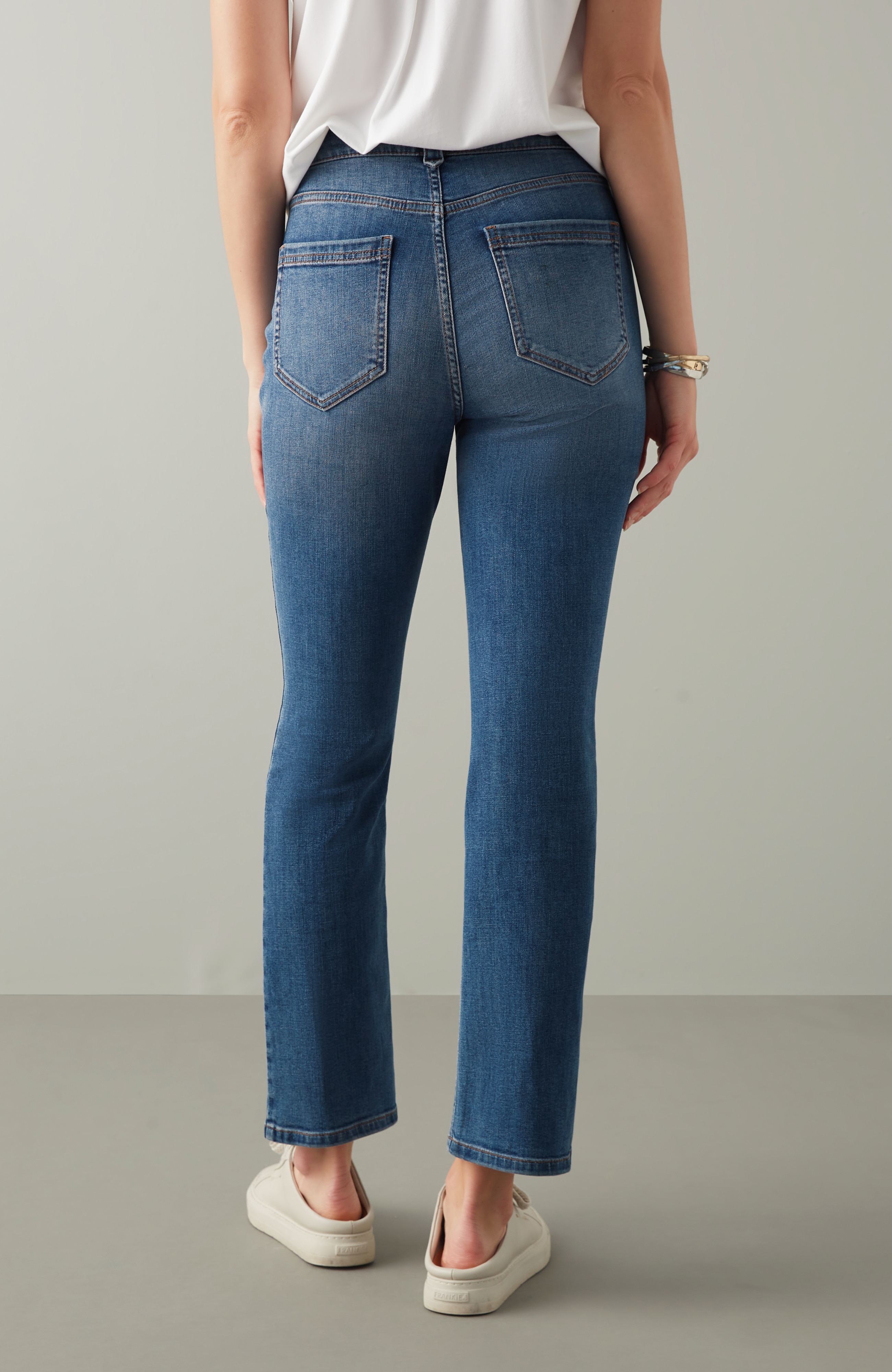 High-Rise Demi-Boot Ankle Jeans