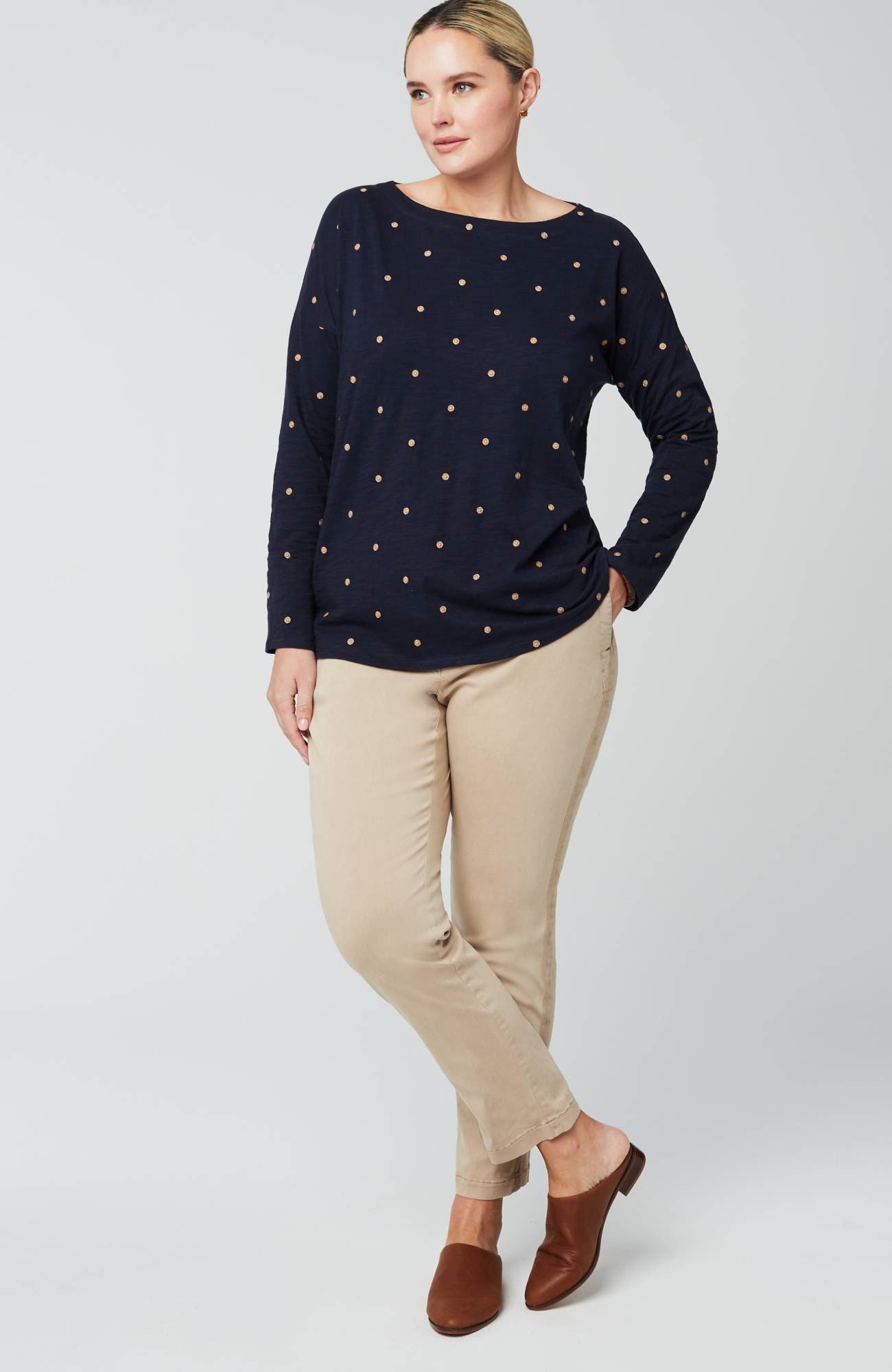 relaxed boat-neck tee