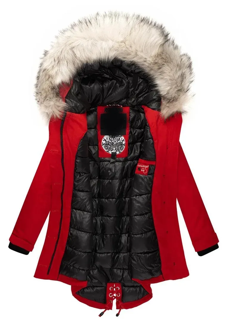 Warm winter ladies parka coat