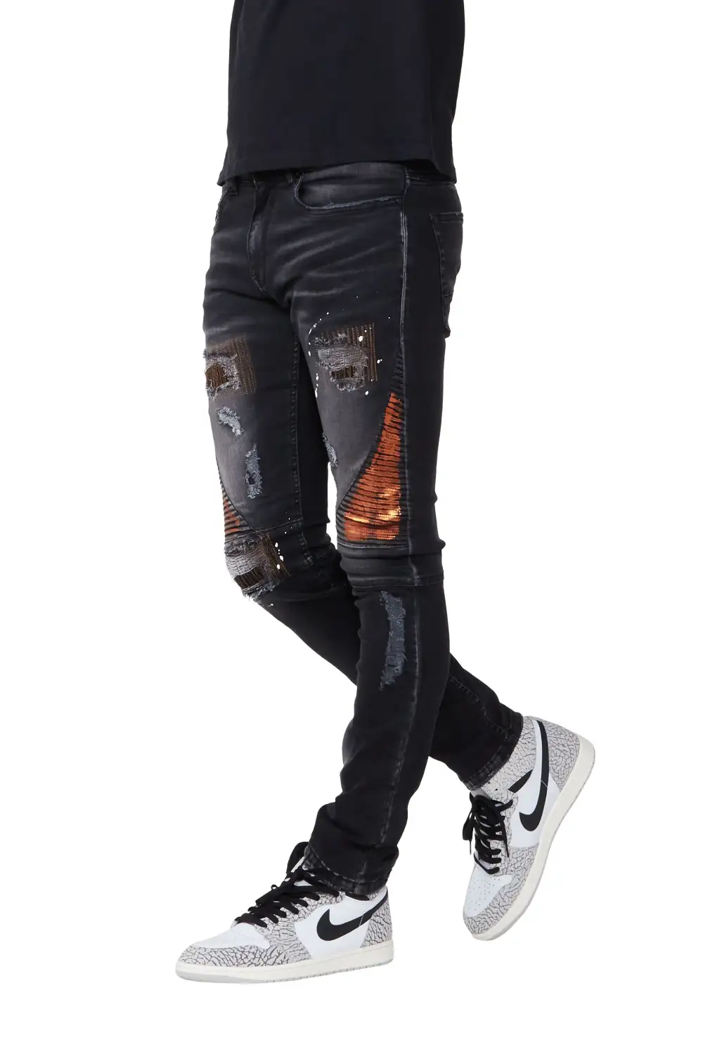 Lionel Dark Grey Biker Slim Fit Jean