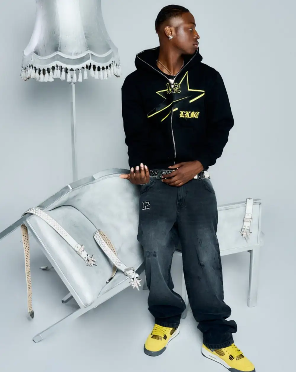 StarBoy Black&Yellow Full Zip Hoodie