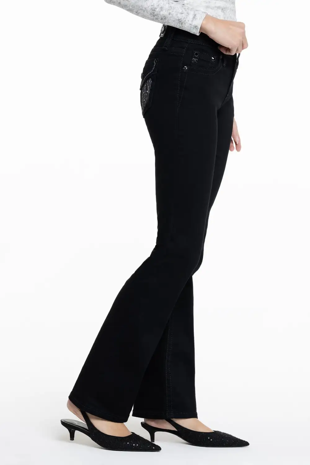 Flying Black Bootcut Jeans