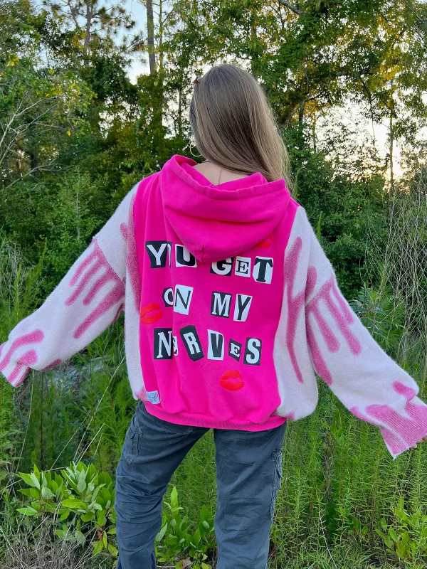 Pink Streetwear Leisure Hoodie Sweatshirts
