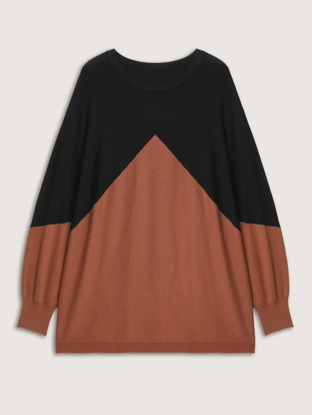 Color Contrast Dolman Sleeve Pullover