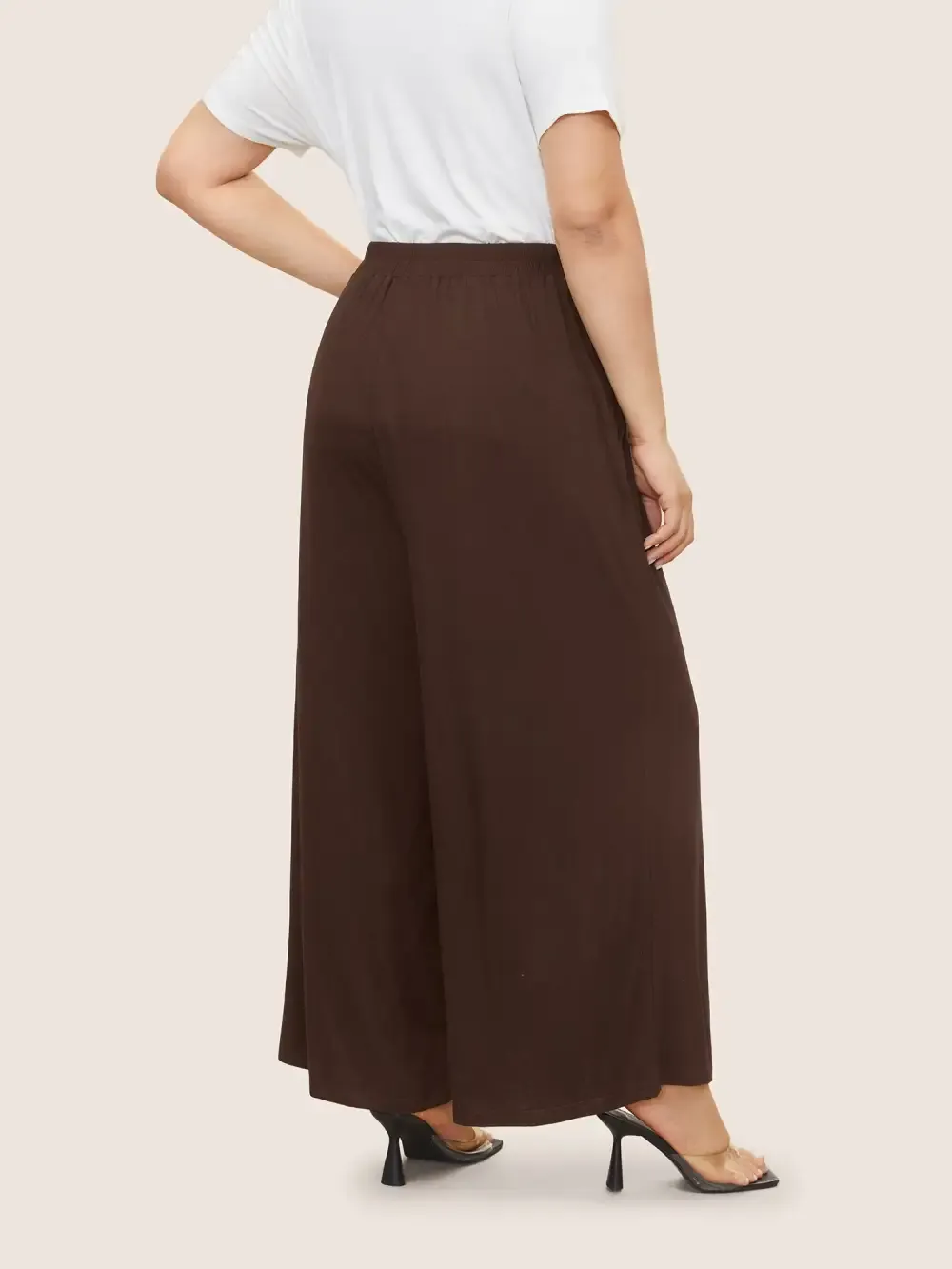 Supersoft Essentials Button Detail Wide Leg Pants