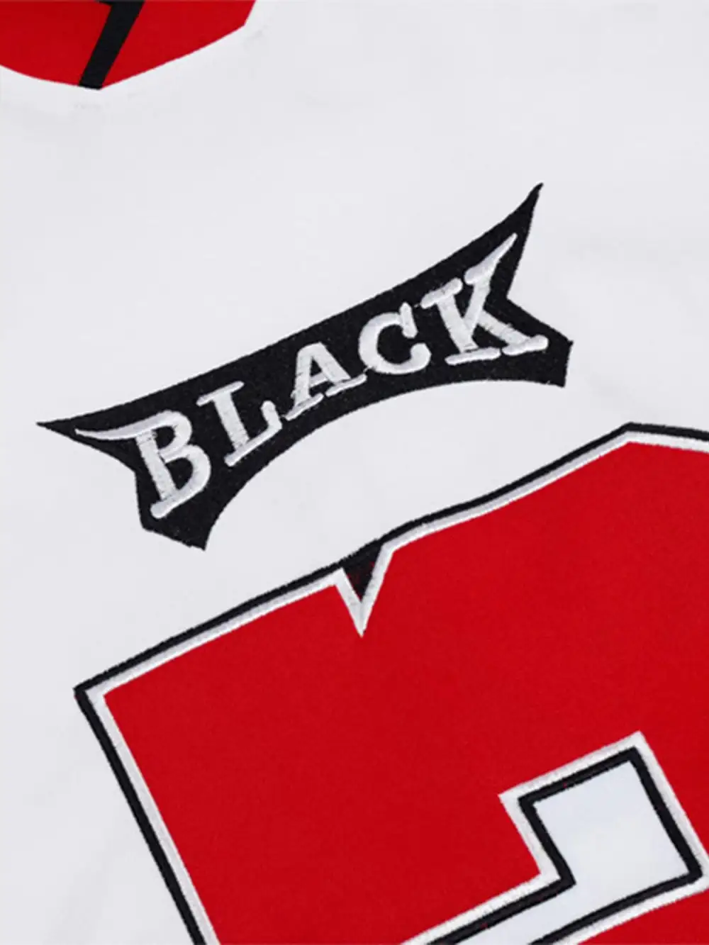 V-neck Embroidered Long Sleeve Sweatshirt - 1684