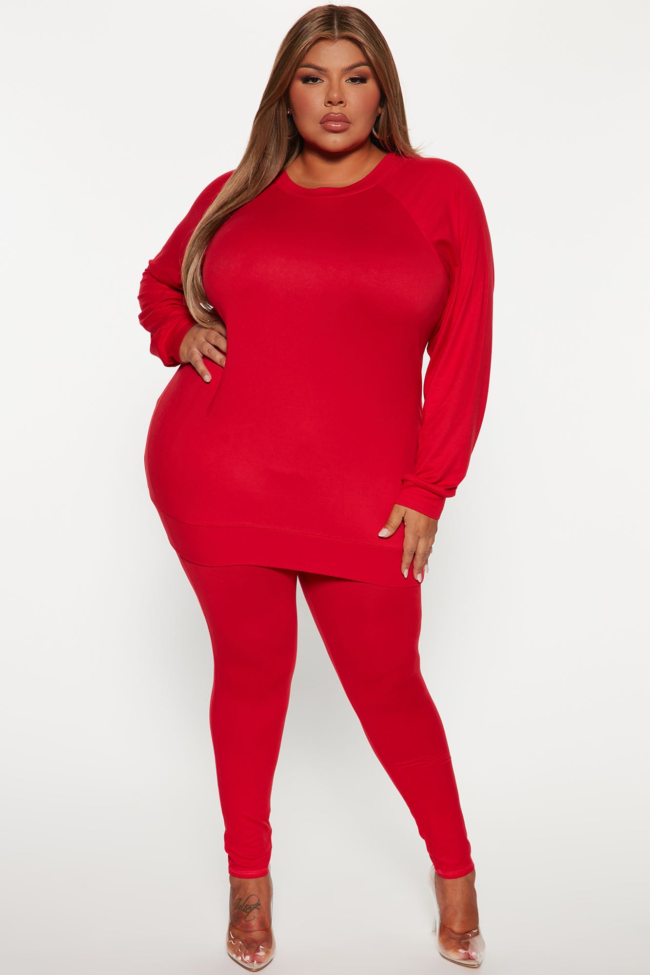 Kick Back Legging Set - Red