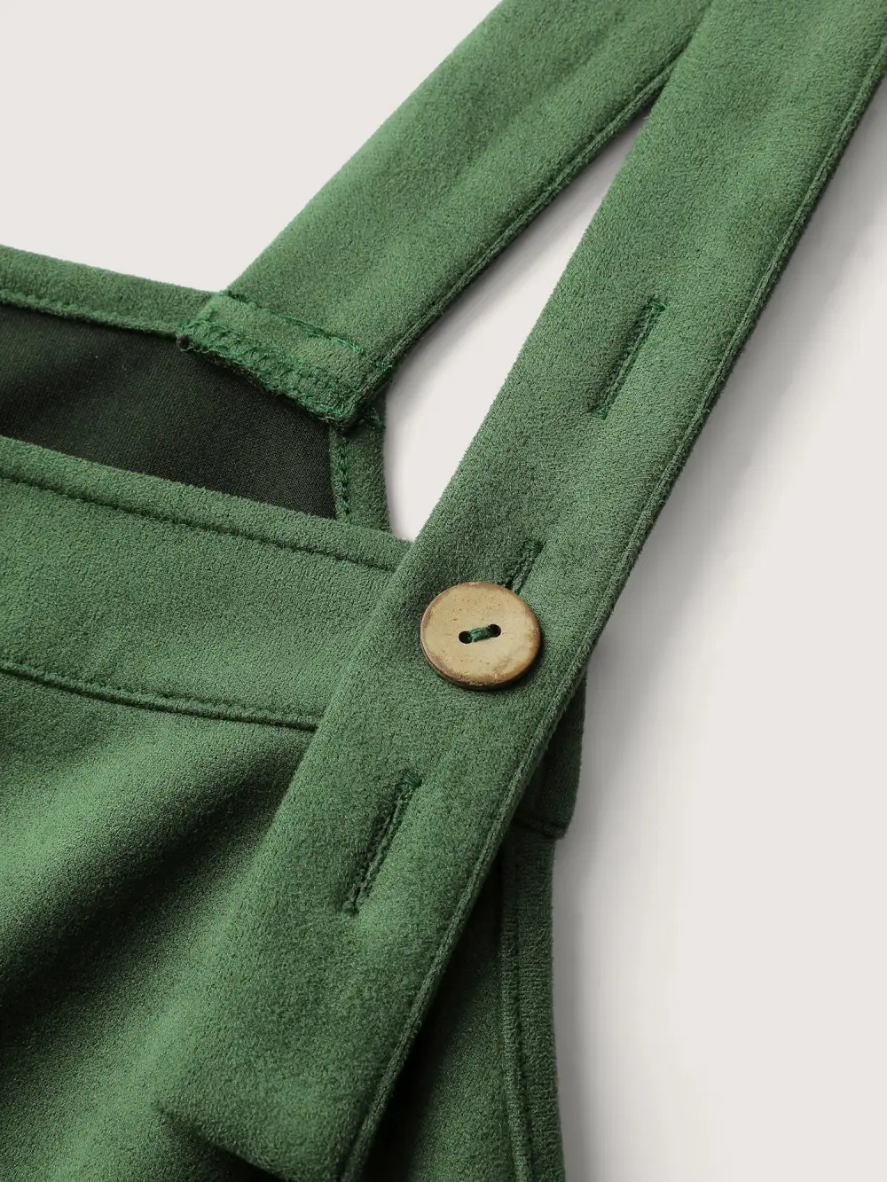 Suede Velvet Patch Pocket Stretchy Jumpsuit