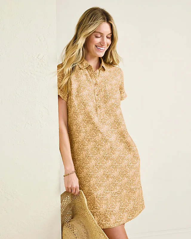 Linen Relaxed Popover Shirtdress