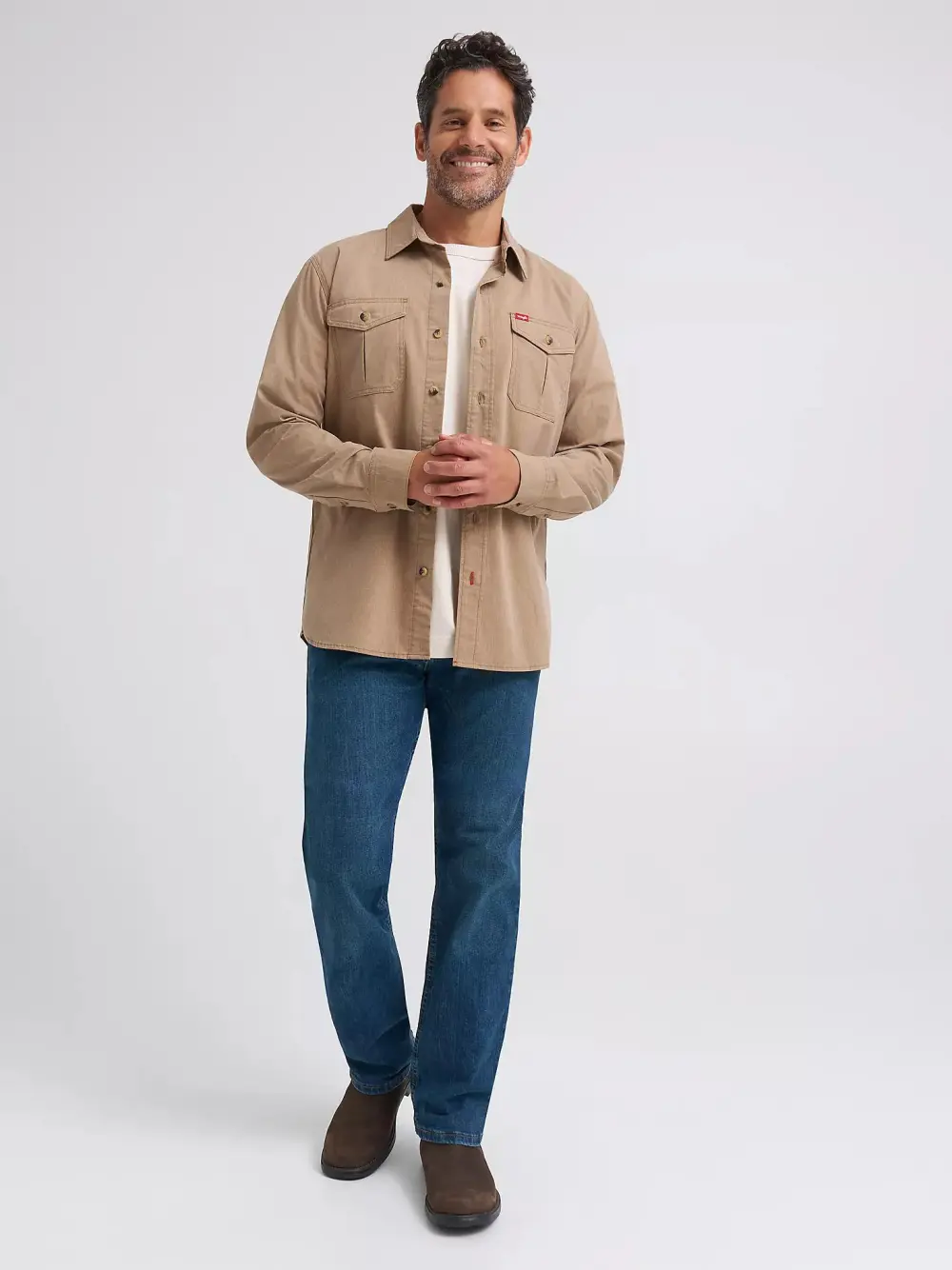 WRANGLER FIVE STAR PREMIUM DENIM FLEX FOR COMFORT STRAIGHT FIT JEAN IN TOMBSTONE