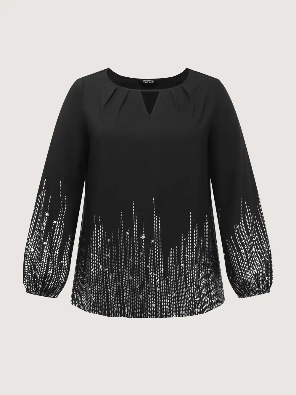 Shiny Silk Two-Piece Blouse