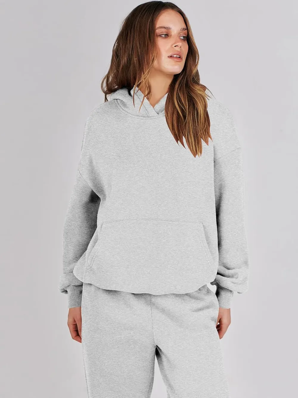 (Clearance Sale $1.99⚡) 2024 Women's Fall Oversized Casual Hoodie Two Piece Sweatshirt Jogging Pants Sweatshirt Set
