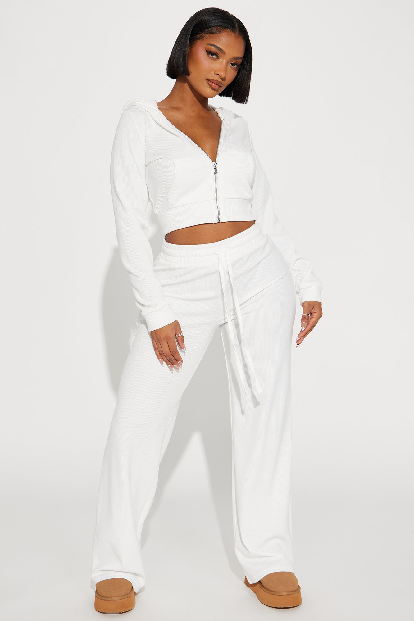 Thinking Of You Thermal Pant Set - Cream