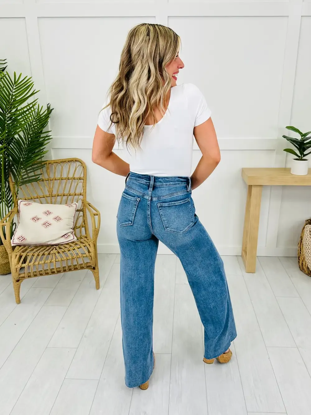 Planning Ahead Tummy Control Wide Leg Jeans