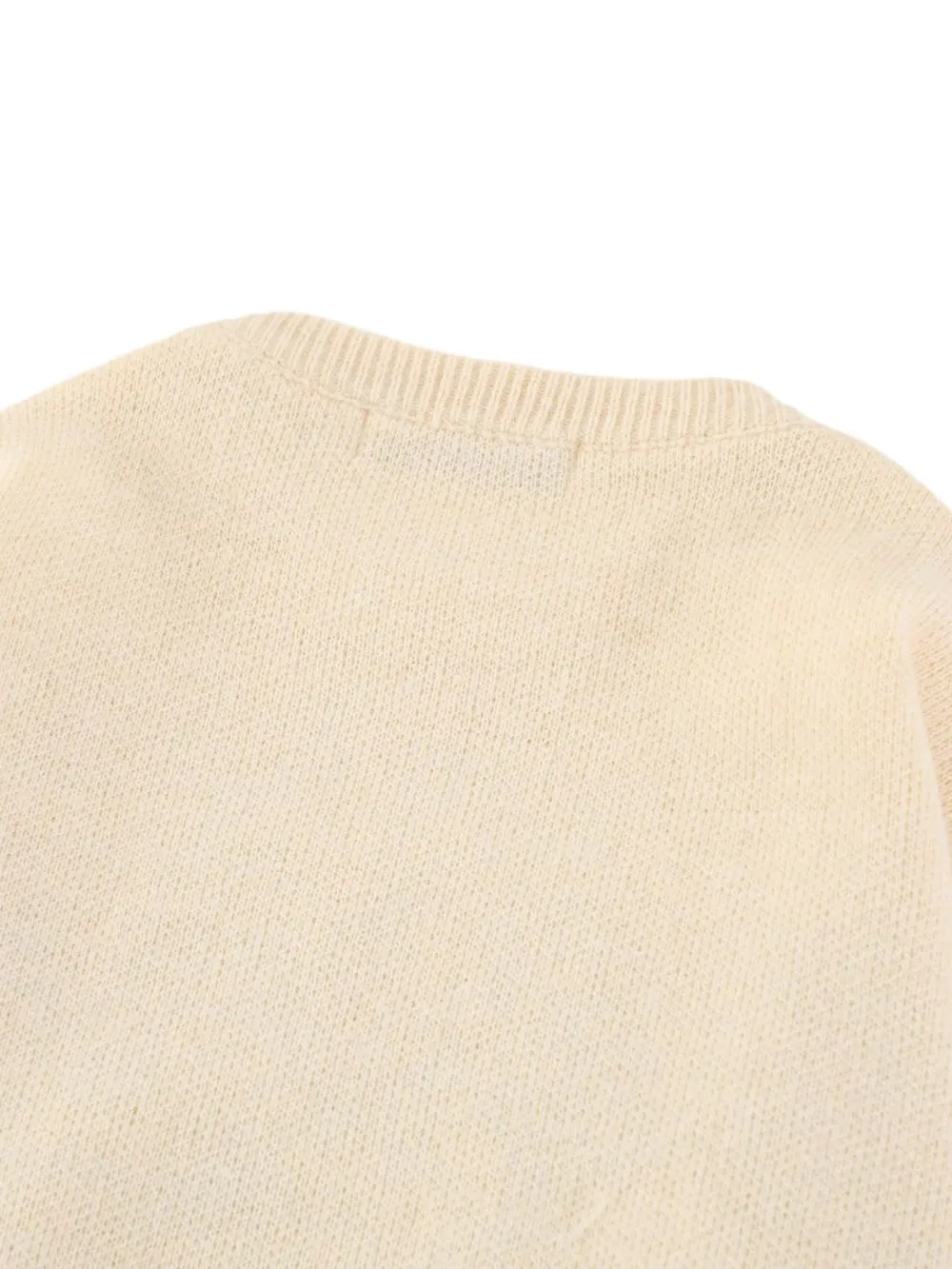 Retro Letters Jacquard Crew Neck Sweater