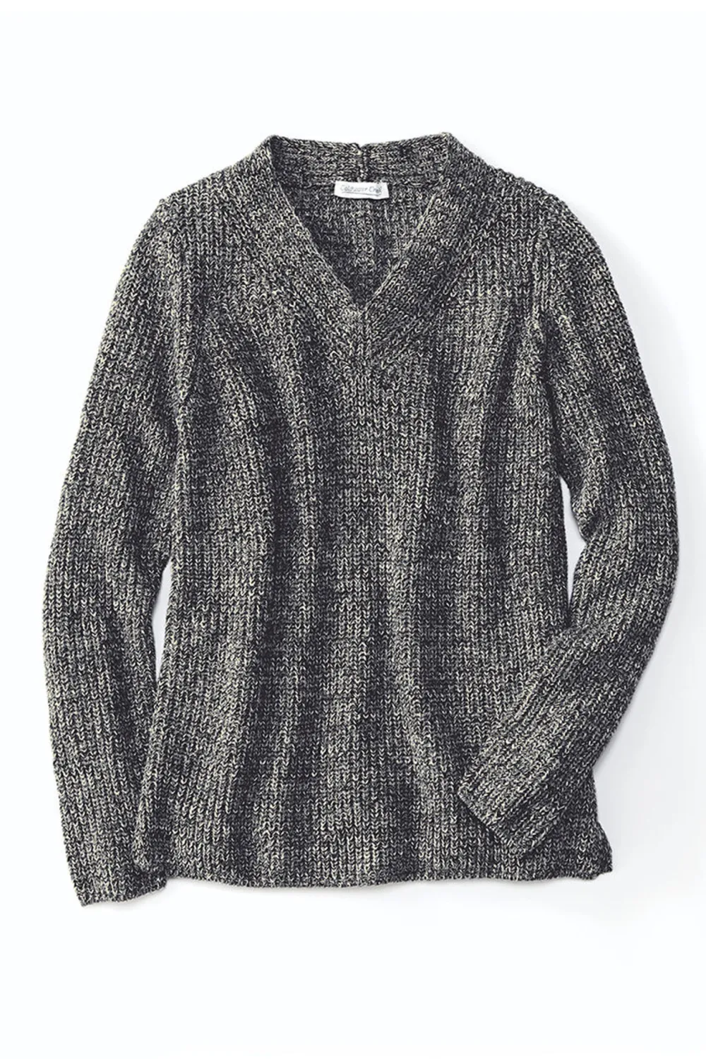 Shaker Stitch V-Neck Sweater