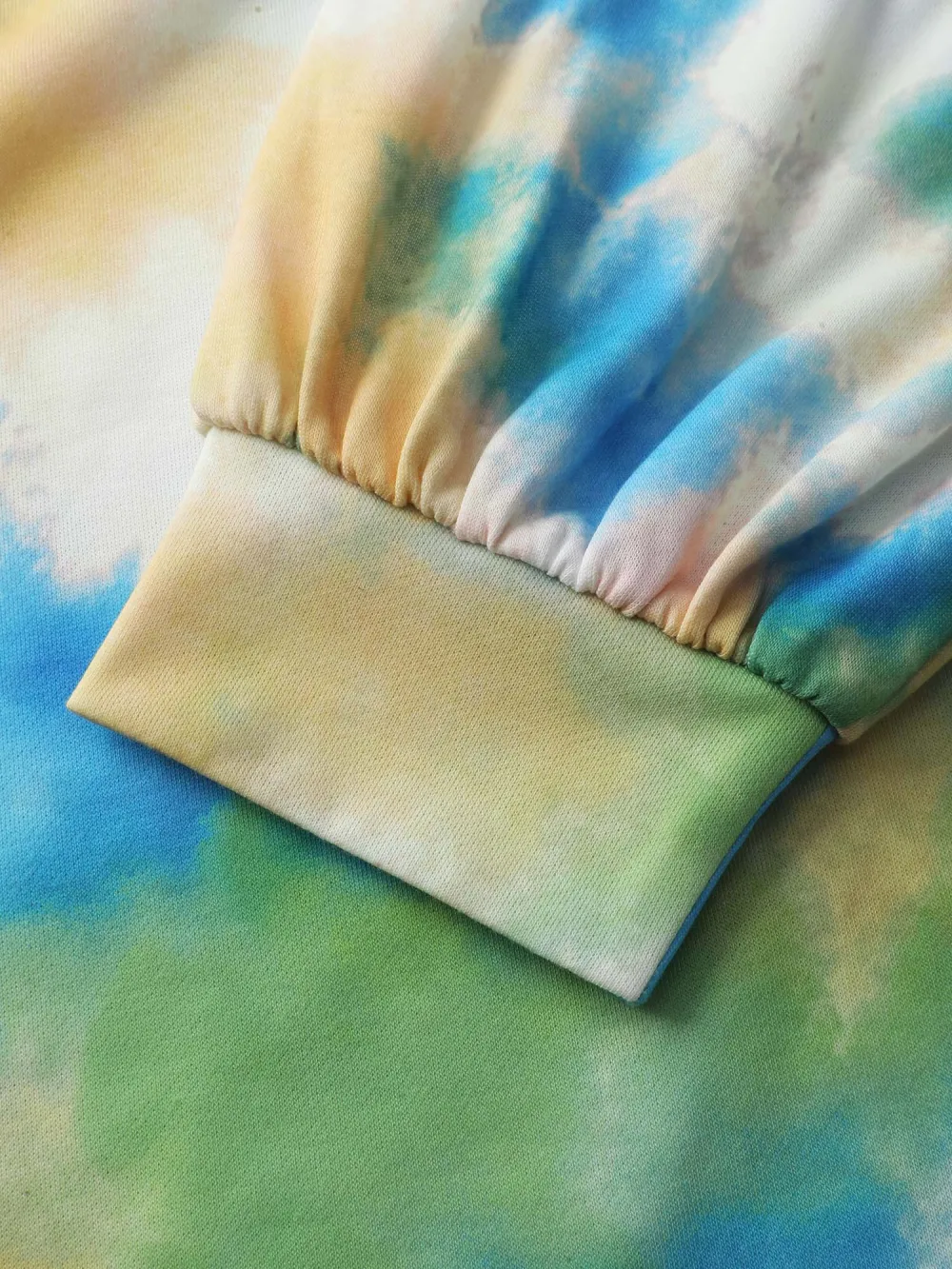 Tie-Dye Pockets Hooded Knee Dress