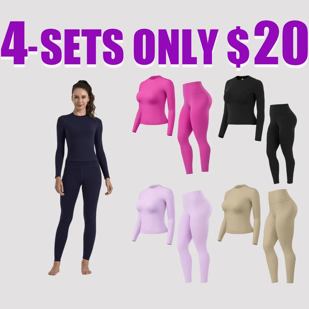 Women’s Workout Set – Long Sleeve Top & Leggings