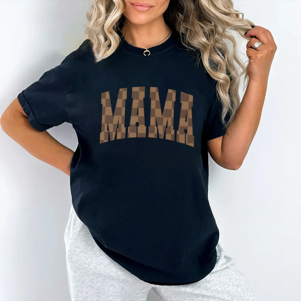 Mama Printed Round Neck Short Sleeve T-Shirt
