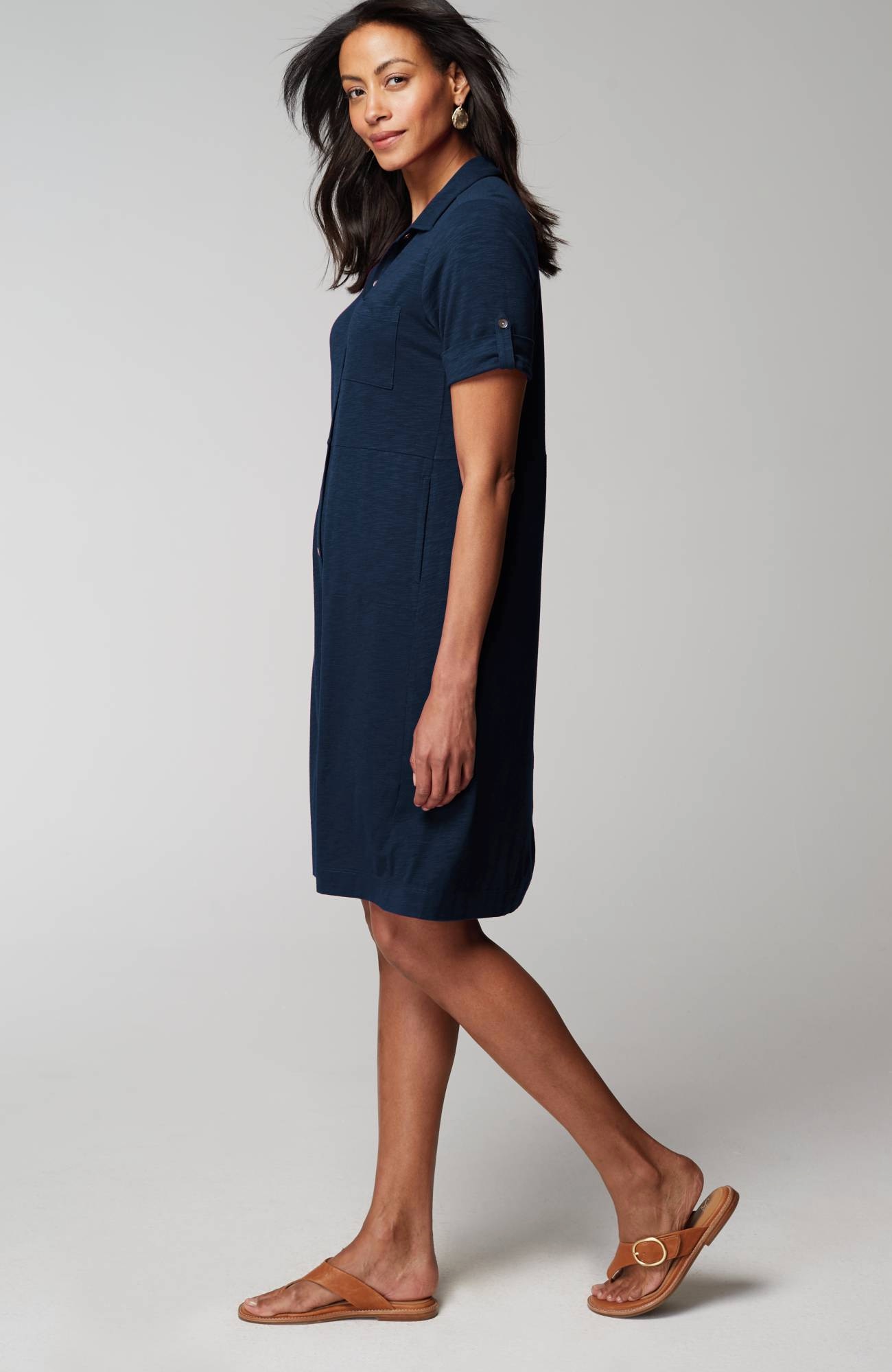 Classic Cotton-Slub Shirtdress
