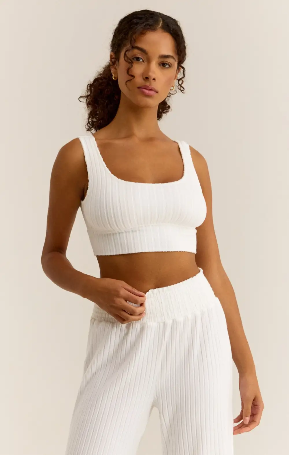 Zoe Silky Rib Tank Bra