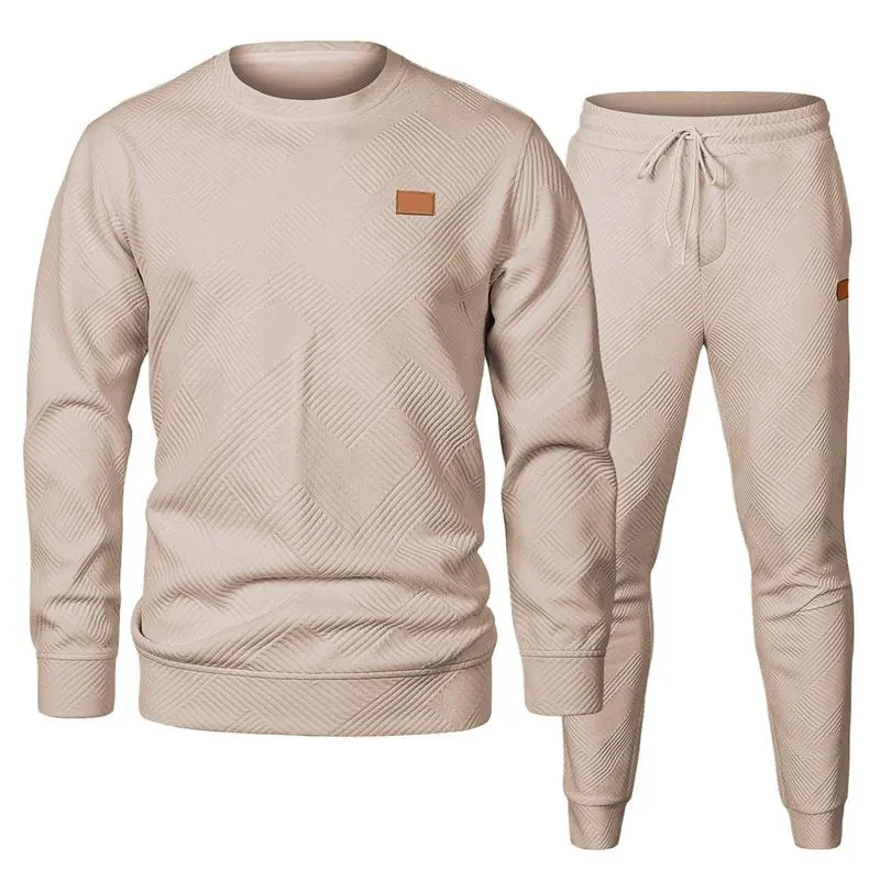 Plus Size Men's Casual Tracksuit Set