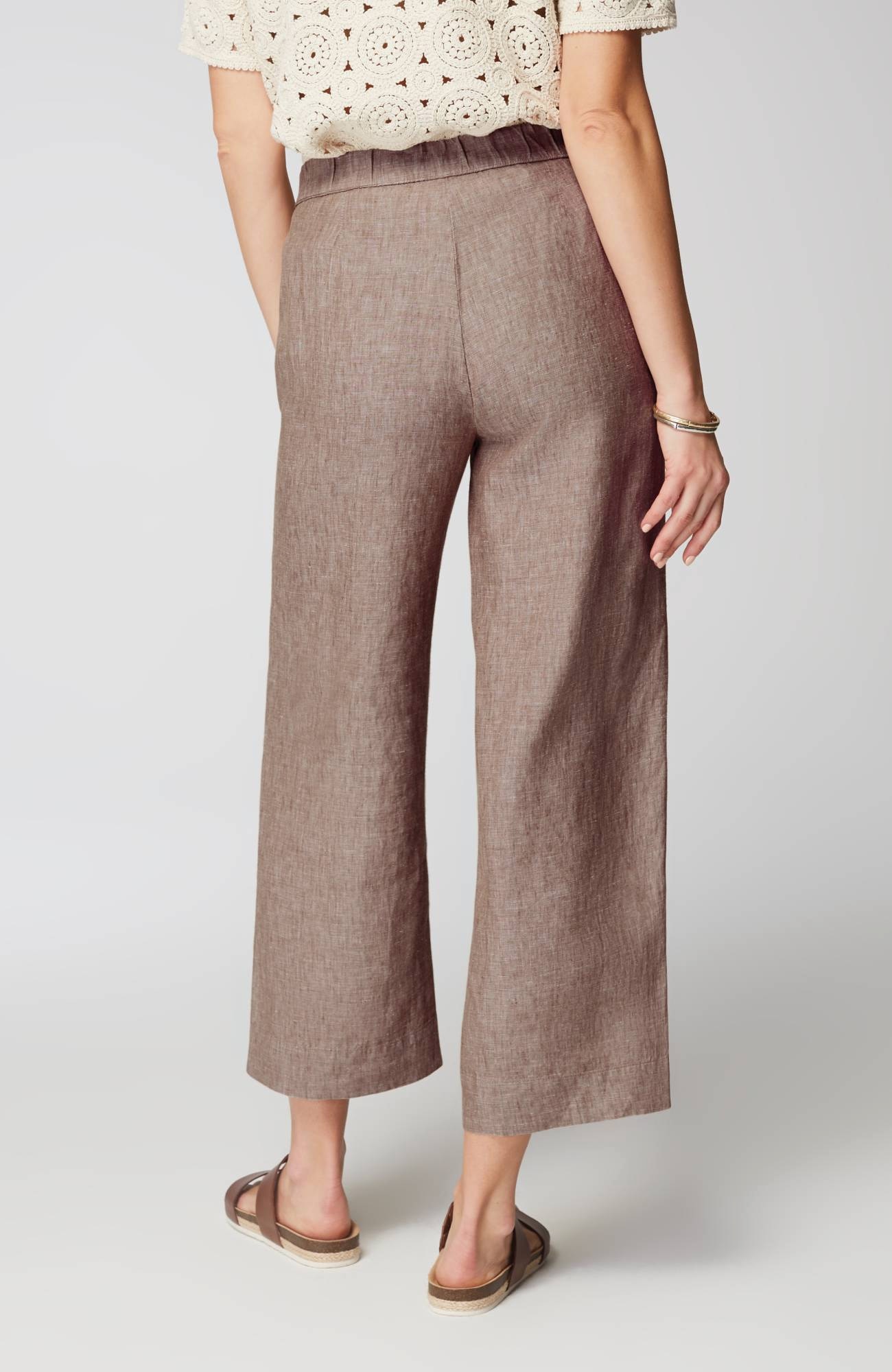 Easy Linen Wide-Leg Crops