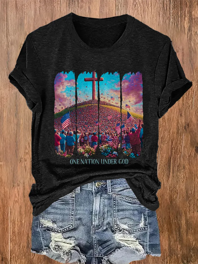 Women'S One Nation Under God T-Shirt