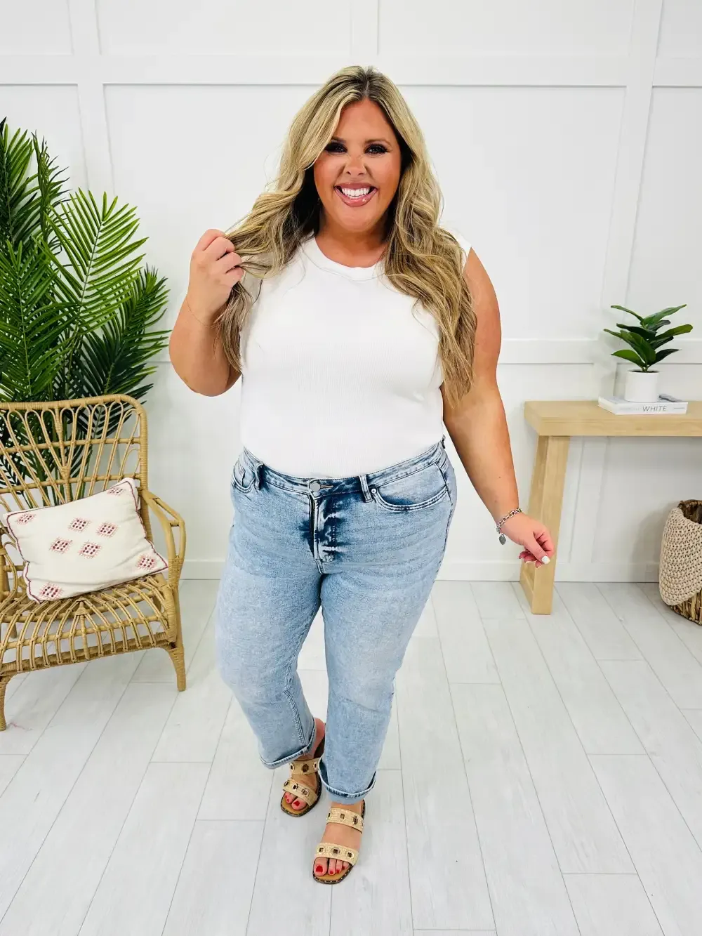 Take My Advice Tummy Control MOCO Exclusive Straight Jeans