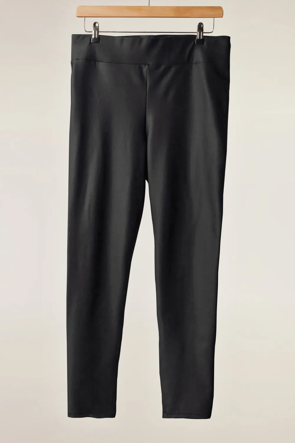 EVANS Curve Black Faux Leather Leggings