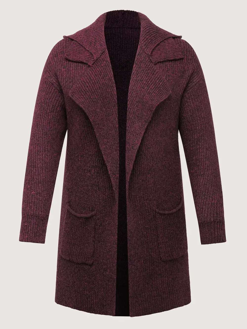 Heather Hooded Pockets Knit Cardigan