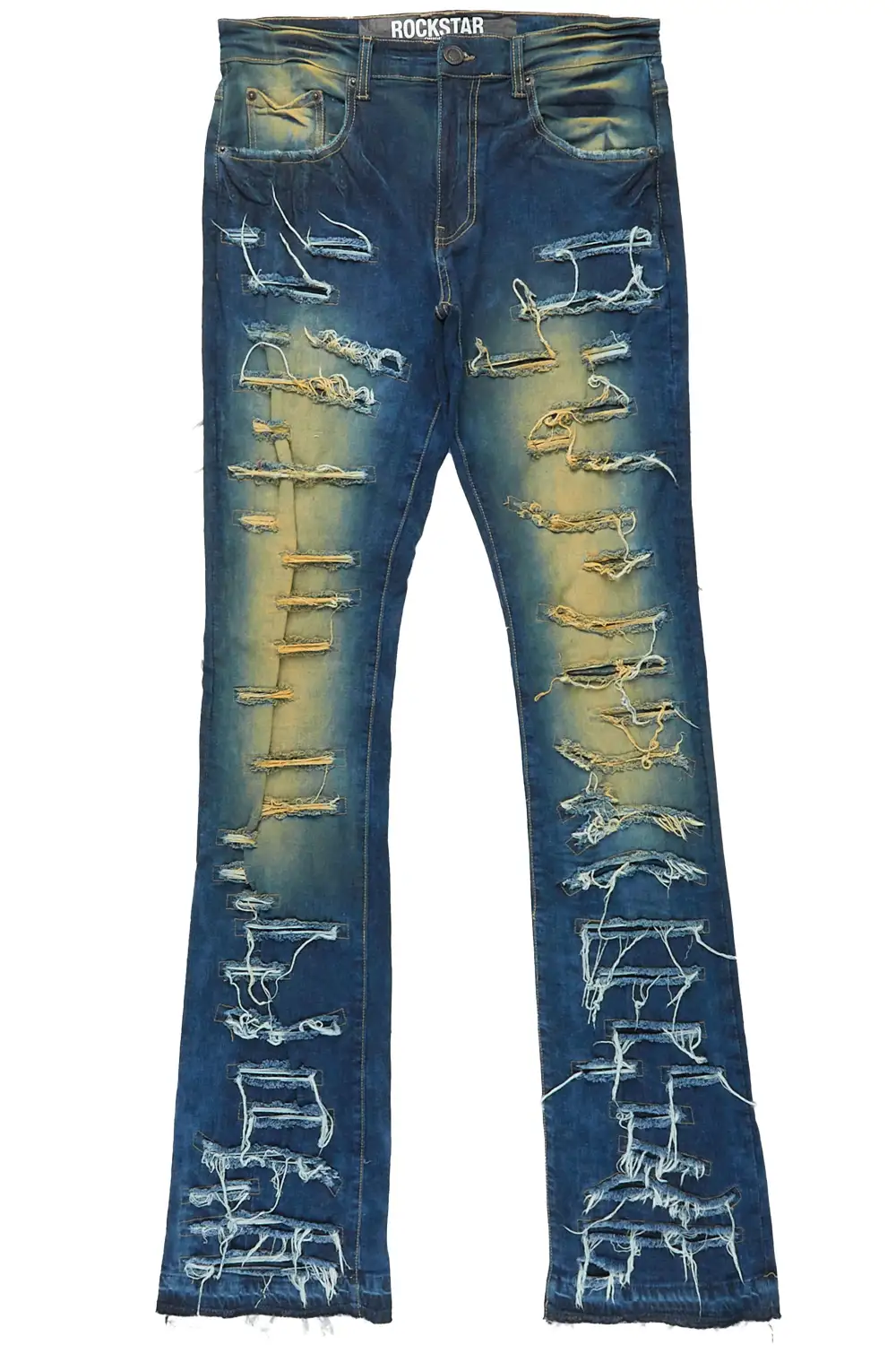 Malyk Dark Indigo Stacked Flare Jean