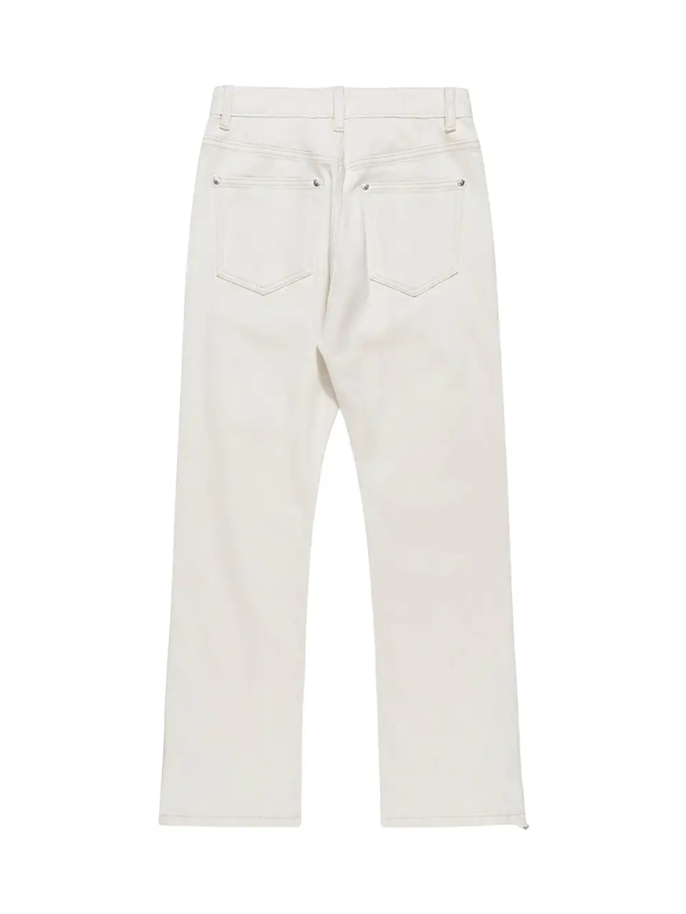 High Street Zipper Patchwork Pocket Denim Pants